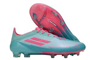 รองเท้าฟุตบอลดีไซน์เนอร์ปี 2025 รองเท้าฟุตบอลผู้ชายแบบมีปุ่มโลหะ รองเท้าสตั๊ดฟุตบอลผู้ชายแบบไม่มีเชือกผูกและแบบมีเชือกผูก สีชมพู - Product Image 2