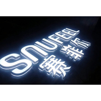 Letrero Comercial con Logotipo Personalizado, Letras de Canal 3D de Acero Inoxidable Pulido con Retroiluminación LED, Montaje en Pared para Publicidad de Salón de Belleza