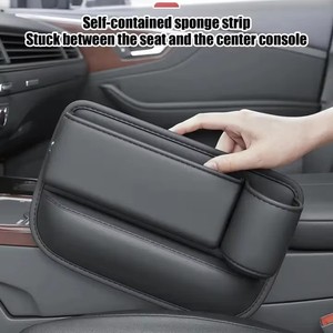 Y-0216 Auto PU-Leder Aufbewahrungstasche mit großer Kapazität für die Sitzlücke, Sitzlückenfüller mit Handy- und Getränkehalter - Product Image 3