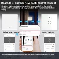 Interrupteur intelligent Tuya Zigbee, application de contrôle à distance, minuterie, commande vocale, matériau ABS universel, intérieur