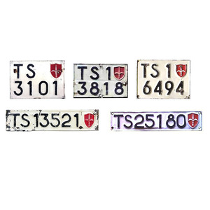 Matrículas de Italia en relieve personalizado en blanco sublimación coche aluminio matrículas - Product Image 2