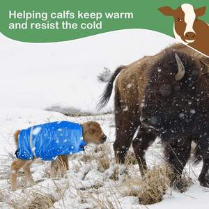 Private Label Calf Coat Winter Calf Jacket Warming <b>Blanket</b> Livestock Winter Clothing Kalbsfell <b>Waterproof</b> Windproof Calf Coat - Product Image 5