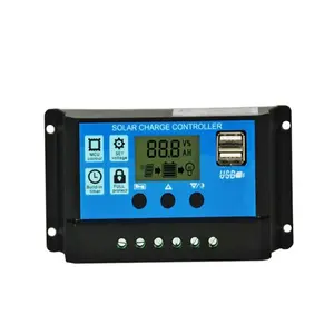 Dual USB 10a 20a 30a de 24 voltios 12v PWM manual de carga del cargador de controlador solar