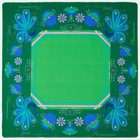 Housse de table de mahjong professionnelle de luxe silencieuse - Tapis de mahjong en tissu triple couche à technologie d'atténuation du son - Sac de transport Pro Layout