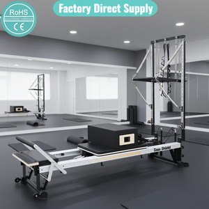 <span class=keywords><strong>Reformer</strong></span> de <span class=keywords><strong>Pilates</strong></span> con Media Trapecio y Riel Deslizante Completo, Construcción Ajustable de Aleación de Aluminio, Origen Henan, para <span class=keywords><strong>Pilates</strong></span> en Casa, Duradero y Portátil - Product Image 1