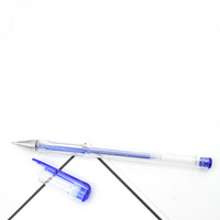 Stylo Gel en Plastique Scintillant Effet Graffiti Simple, Pointe Bille 0,8 mm, Haute Esthétique, pour Bureau et École, Bleu/Rouge, Vente en Gros