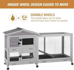 Çift büyük ahşap kafes Hamster, gine domuz, gelincik, kemirgen kafes büyük tavşan kafesi - Product Image 3