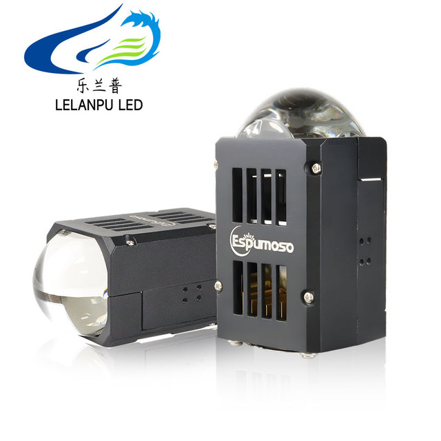 Lelanpu 1.8inch Waterproof Fog Light with Hi Lo Beam Special Automotive Headlight K117 60W Mini LED Projector Lens for All Cars