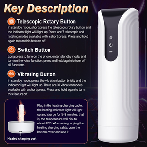 Juguete Sexual Telescópico Automático con Calefacción para Adultos, Masturbador Masculino, Copa Vibradora - Product Image 5