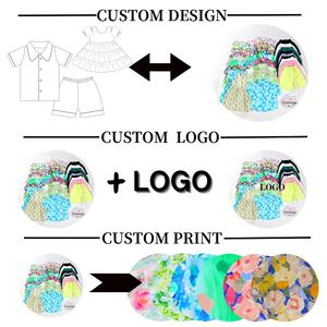 Estilos impresos personalizados Brother Sister <span class=keywords><strong>disfraz</strong></span> niños niñas vestidos de verano conjunto de ropa conjuntos de ropa para niños - Product Image 3