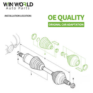 Win World Auto Parts <span class=keywords><strong>CV</strong></span> Joint Axle Shaft Assembly Kit de reparación para <span class=keywords><strong>AUDI</strong></span> - Product Image 3