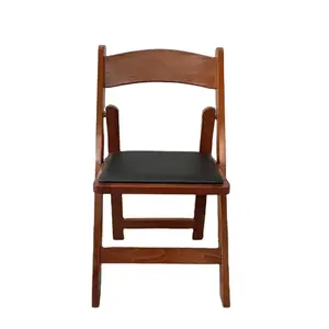 Modern Solid Wooden Folding Chair for Events Parties Dining Room Home Furniture Good Price for Hotel Garden Use