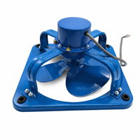 Ventilateur d'incubateur à 4 pales, cadre carré avec amortissement en caoutchouc, ventilateur axial à faible bruit pour incubateur d'œufs, élevage de volailles, ventilation d'écloserie