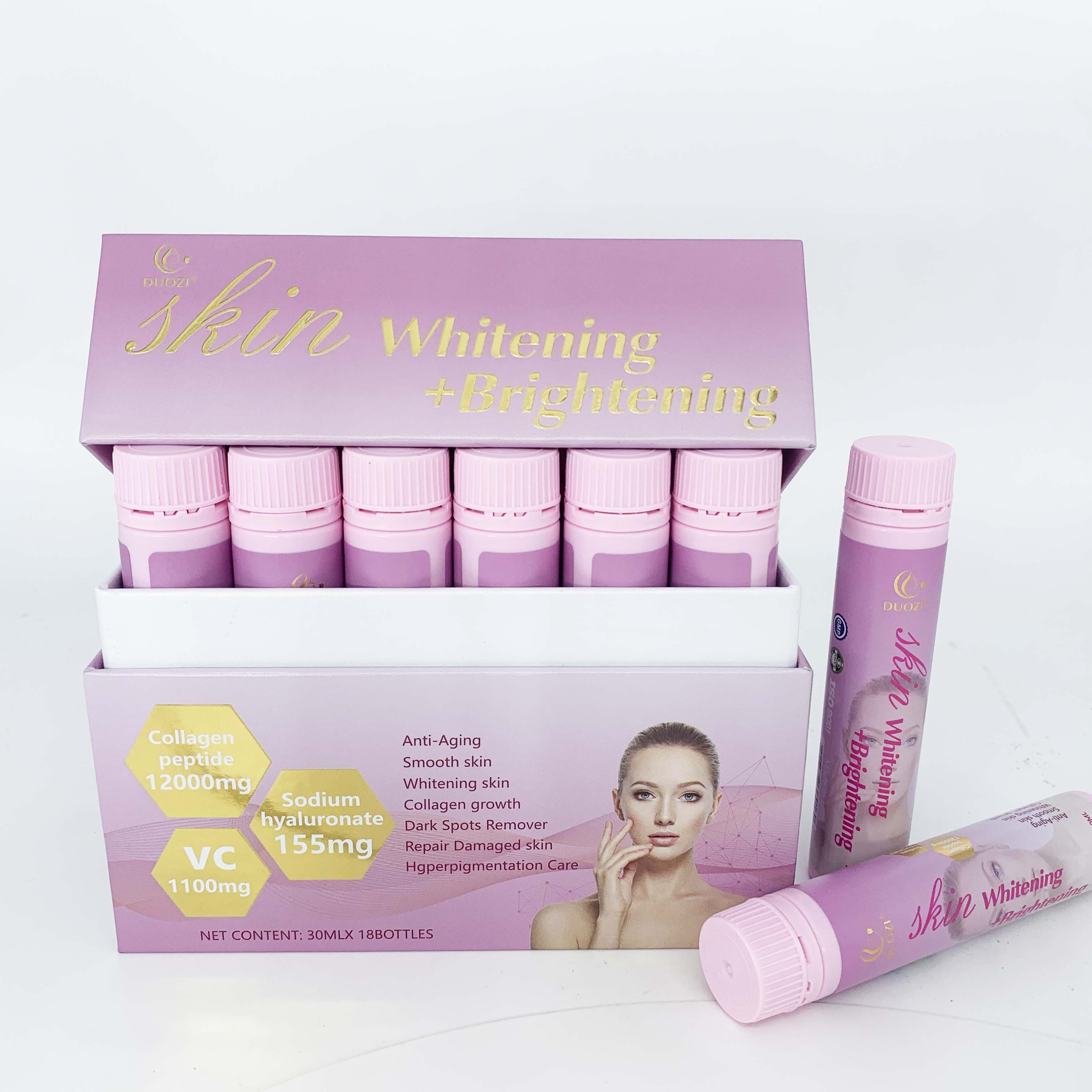 Lot De 5 Boîtes Sparkle GlutaWhite Collagen - Poudre éclaircissante Anti-âge - 700g X5