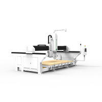 Mesin Pemotong dan Pemoles Granit Marmer untuk Meja Dapur Otomatis CNC 4+1 Axis Bridge Saw Dijual