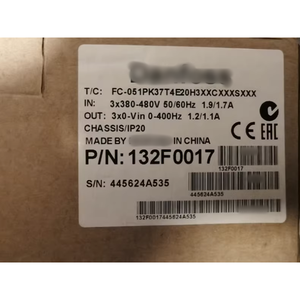 อินเวอร์เตอร์ 132F0017 รุ่น FC-051PK37T4E20H3XXCXXXSXXX ไดรฟ์ FC-51 (PK37) 0.37 กิโลวัตต์/0.50 สำหรับอุปกรณ์ไฟฟ้าสามตัว - Product Image 2