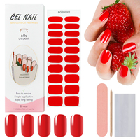 Autocollants de vernis à ongles en gel semi-durci UV personnalisés rouges, fournisseur d'usine Huizi