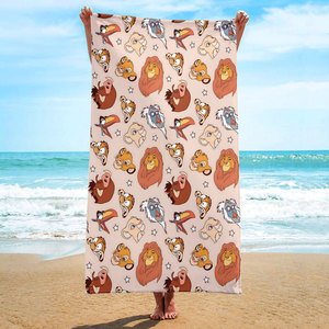 ผ้าขนหนูชายหาดพิมพ์ลายการ์ตูนสิงโตสัตว์ต่างๆ แบบขายส่งจากโรงงาน ซับน้ำได้ดี กันทราย แห้งเร็ว ป้องกันแสงแดด - Product Image 4