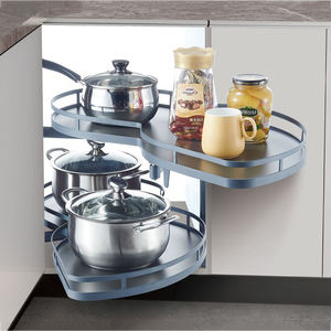 Moderne Luie <span class=keywords><strong>Susan</strong></span> Lagerwerk Hardware Houten Bord Draaitafel Keuken Kruidenrek Groothandel Grijze Schommellade Met Anti-Slip Mat - Product Image 5