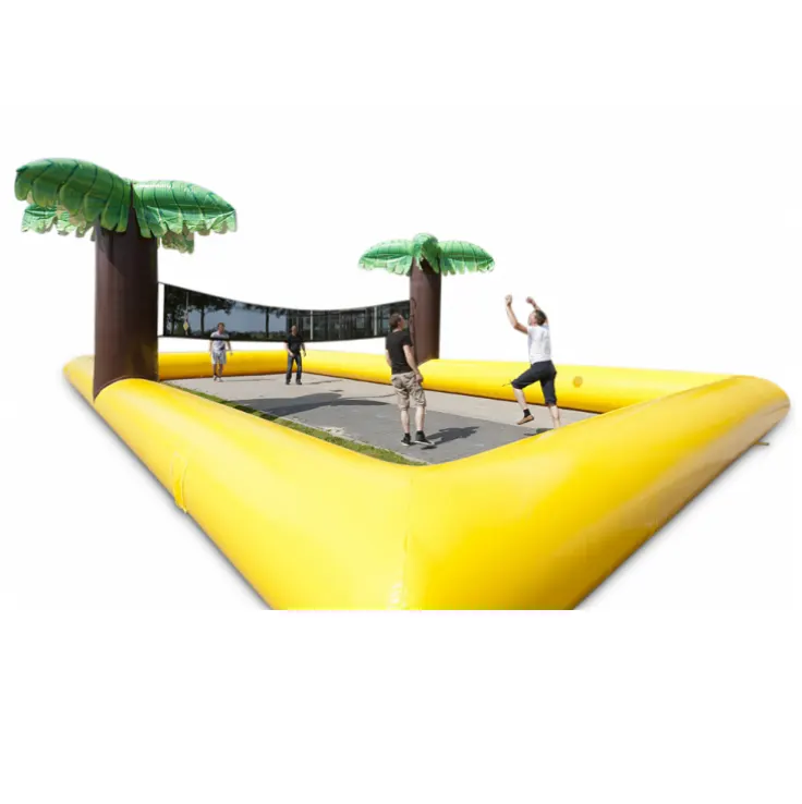 Pista de voleibol inflable, juego deportivo de playa, conjunto de voleibol inflable