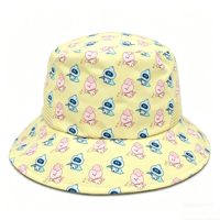 Sombrero de Pescador con Bordado 3D de Dibujos Animados Personalizado OEM, Impresión por Sublimación, Reversible, 100% Algodón, Alta Calidad, MOQ Bajo