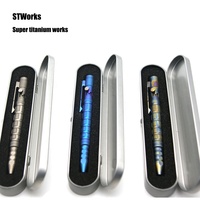 Stylos à bille EDC usinés CNC, stylo à action par boulon en titane usiné par électroérosion à fil