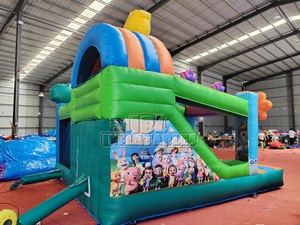 Castillo Inflable Comercial <span class=keywords><strong>de</strong></span> PVC <span class=keywords><strong>de</strong></span> 0.55mm con Tobogán, Certificado CE, para Fiestas Infantiles y Alquiler al Aire Libre - Product Image 4