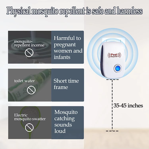 Repelente Eletrônico Ultrassônico de Pragas Anti-Mosquito e Insetos, Matador de Pestes, Plugue EU, Controle de Pragas Interno - Product Image 6