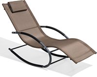 Chaise longue de jardin Zero Gravity Chaise longue de plage à inclinaison solaire Chaise berçante pour l'extérieur Lit de piscine