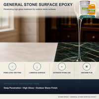 Colle époxy haute performance 4:1 pour surfaces en pierre, marbre et granit, finition brillante, résistante au jaunissement, revêtement de ligne de séchage – Vente en gros