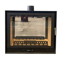 Cheminée à bois à combustion propre à double foyer avec distribution d'air brevetée pour bureau et villa