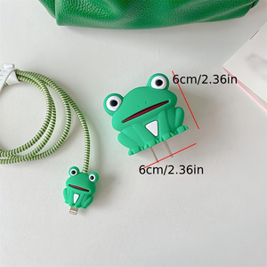 Étui de protection pour <span class=keywords><strong>chargeur</strong></span> en silicone grenouille mignonne pour <span class=keywords><strong>IPhone</strong></span> 11 <span class=keywords><strong>12</strong></span> 13 14 15 18W-20W accessoires de couverture de <span class=keywords><strong>chargeur</strong></span> de Protection de charge rapide - Product Image 5