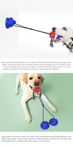 Juguete Masticable para Perros para Aliviar la Ansiedad, Diseño de Succión + Cuerda, Zona de Mordida de TPR, Extremo de Poliéster para Jalar - Product Image 6