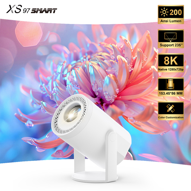 OEM ODM Available XS97 SMART TURN1 Projector 1+8G Large Screen 235 Inch HD Playback Low Latency HDMI Connection