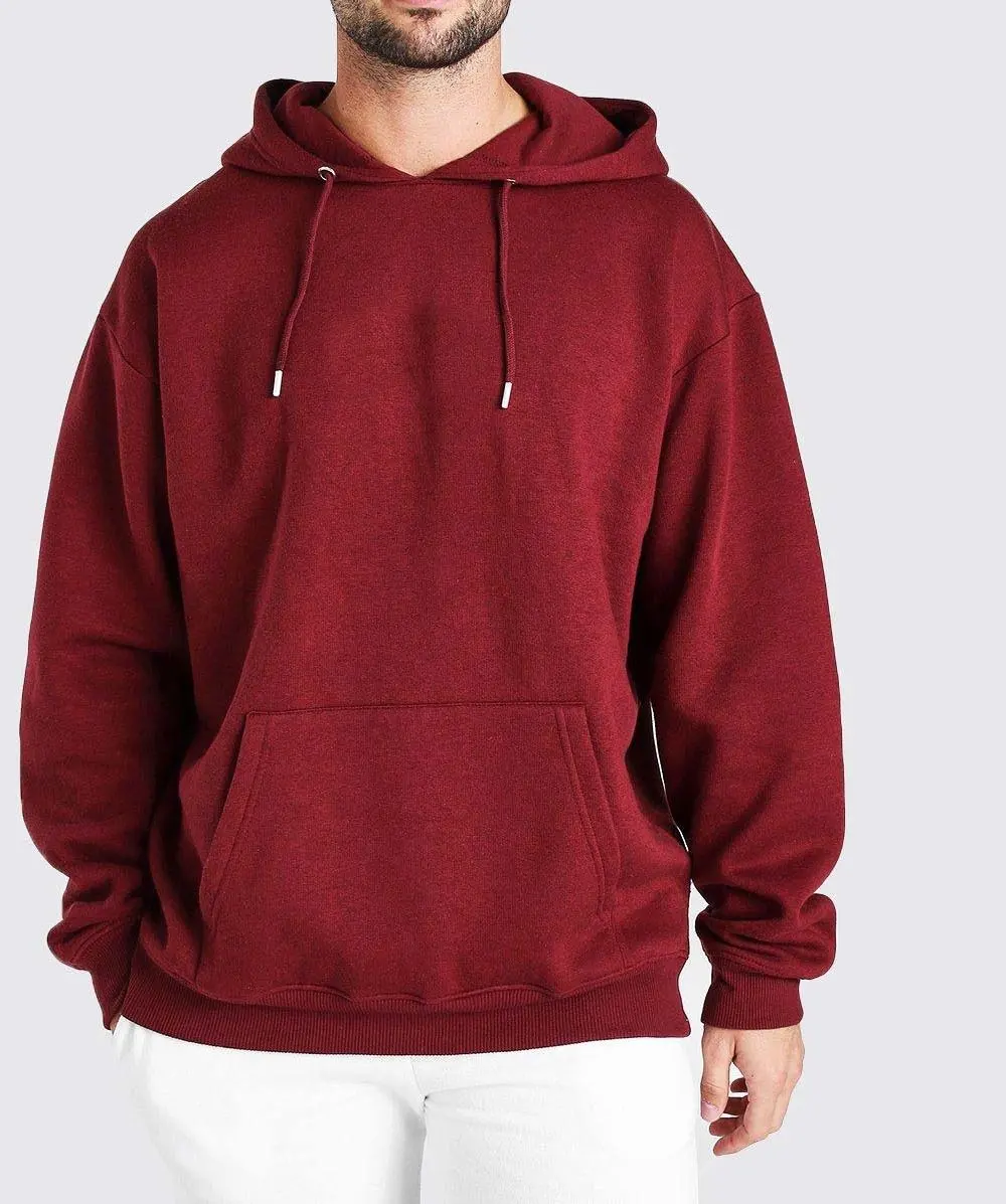 330GSM Wholesale Heavyweight 100% Cotton Plain Hoodies Oversize Unisex Winter Sweater Pullover Men Hoodies / Sweatshirt Adults