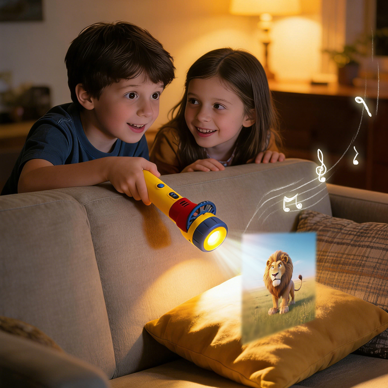 Interactive Animal Projection Flashlight with Sounds