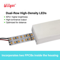 Bande LED néon flexible IP65 40x25mm double rangée haute densité en silicone à lumière diffusée B2 ignifuge UL94-V0 Garantie 5 ans