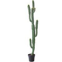 Colonne de cactus artificiel en plastique vert, plante du désert en pot, 80-160 cm, écologique, décoration intérieure et extérieure