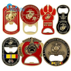 Porte-bouteille personnalisé avec médaille de service militaire USMC, mascotte du Corps des Marines, commémorative, pièce de monnaie personnalisée, pièce de monnaie de dé<span class=keywords><strong>fi</strong></span> USMC - Product Image 1