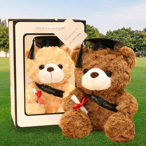 Orsacchiotto di <span class=keywords><strong>Peluche</strong></span> con Cappello da Dottore, Regalo di Laurea per Ragazze, Imbottitura in Cotone PP - Product Image 3