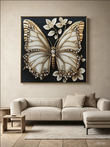 Decoración Moderna Personalizada para el Hogar, <span class=keywords><strong>Arte</strong></span> Mural Tridimensional de Mariposas Coloridas, Pinturas Murales Abstractas Hechas a Mano - Product Image 2