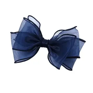 Nhà Máy Bán Buôn Organza May Xung Quanh Bow Tóc Scrunchies Phụ Kiện Cho Bán Lẻ