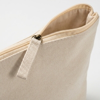 Pochette zippée en coton biologique GOTS personnalisée, sac de voyage réutilisable en toile, sac de toilette écologique, sac à maquillage multifonction en coton, vente en gros