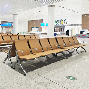 Sillas de espera para la industria nacional Ty03pu, banco de poliuretano de tres plazas para hospitales, aeropuertos y trenes de alta velocidad - Product Image 3