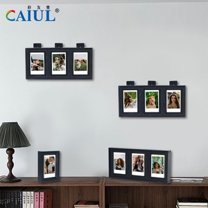 Cornice Tripla Quadrata Retrò da 3 Pollici - Espositore da Parete in ABS Traforato per <span class=keywords><strong>Foto</strong></span> Istantanee - Product Image 5