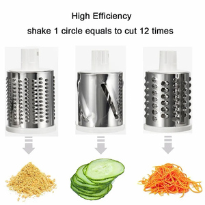 Râpe Rotative Manuelle Multifonctionnelle 2026 pour Légumes et Fromage avec Acier Inoxydable pour Cuisine Domestique - Product Image 6