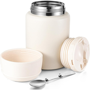 600/800ml <b>Double</b> <b>Wall</b> Vacuum Food Warmer Lunch Flask Insulated Stainless Steel Thermo Food Jar - Product Image 1