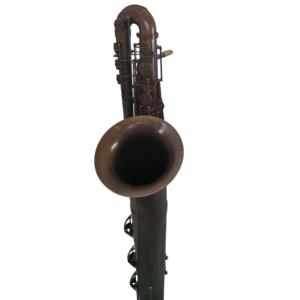 Saxophone <span class=keywords><strong>basse</strong></span> en Si bémol de qualité professionnelle, une octave en dessous du saxophone ténor, avec finition patinée vintage - Product Image 2