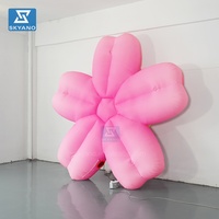Fleurs géantes Fleur gonflable de cerisier Sculpture Fleur gonflable pour décoration publicitaire