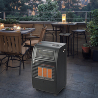 Kingfer 4.2kW Chauffage soufflant à gaz infrarouge approuvé CE 2-en-1 Chauffe-chambre d'hiver Salon Chambre à coucher Utilisation extérieure Autoportant